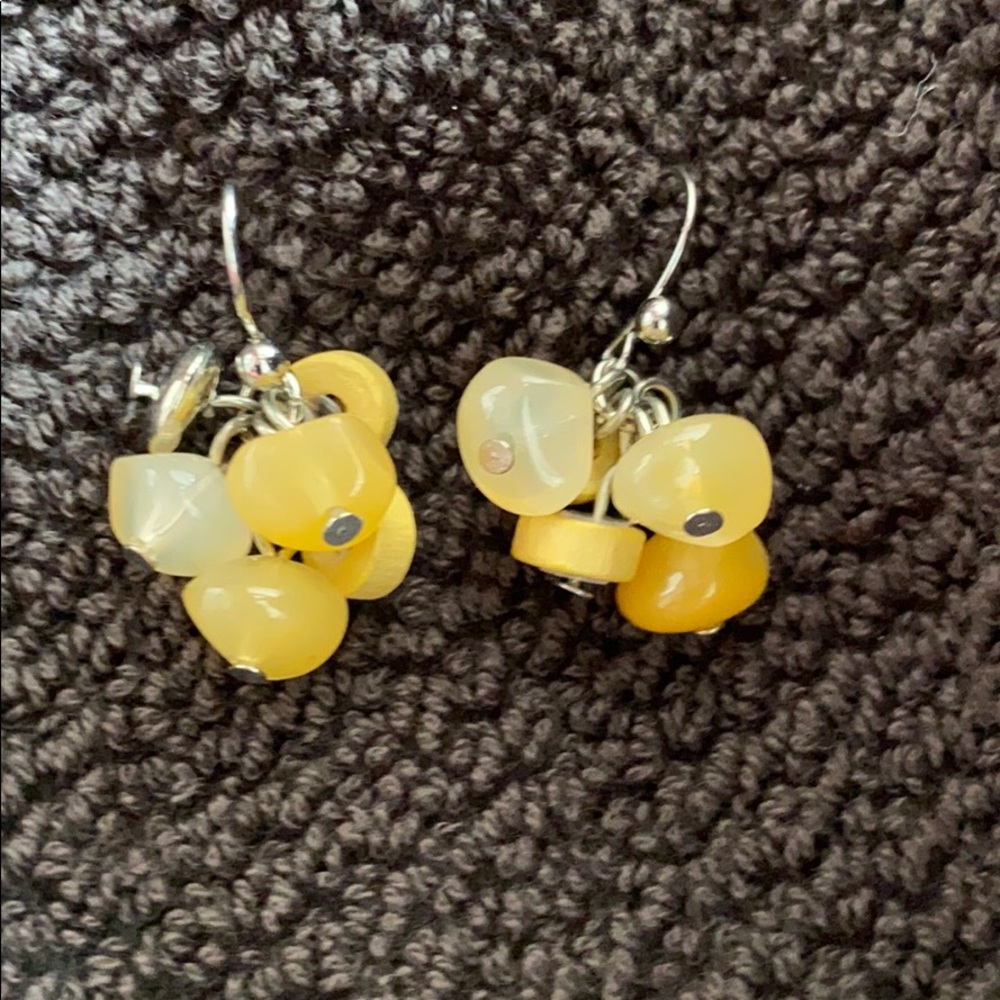Mixed media cluster earrings